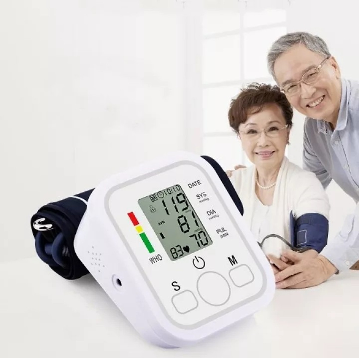 Máy đo huyết áp bắp tay tự động_arm style_blood pressure monitor arm style công nghệ tự động thông minh phù hợp cho người cao tuổi_máy đo huyết áp, may do huyet ap dien tu, may do huyet ap deo tay, may do huyet ap dien tu