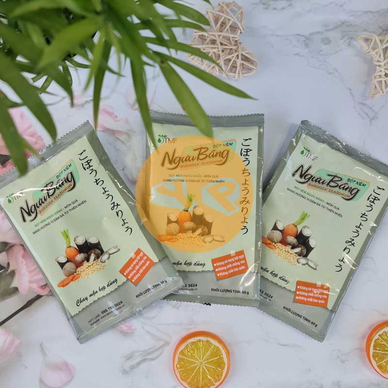 Bột nêm Ngưu Báng gói 60g - chay mặn đều dùng được - không hoá chất phẩm màu.