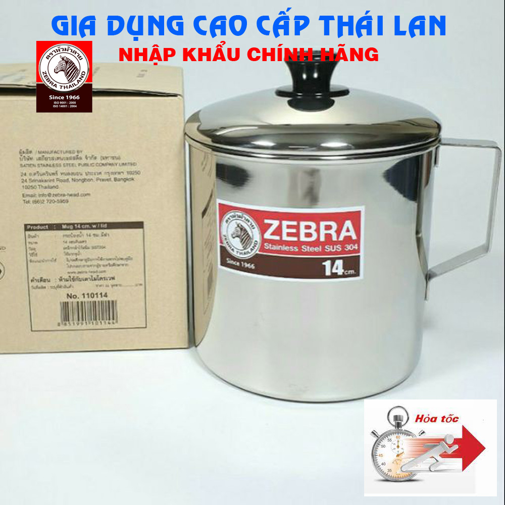 Ca nước inox 304 zeba có nắp - nhiều size - 110114 - 110112 - 110111 - 110110