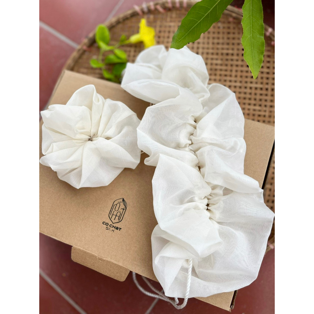Bông tắm dài tơ tằm thiên nhiên Hanmade 100% CHẤT SILK , làm sạch, mềm mại, cân bằng độ ẩm cho da nhạy cảm