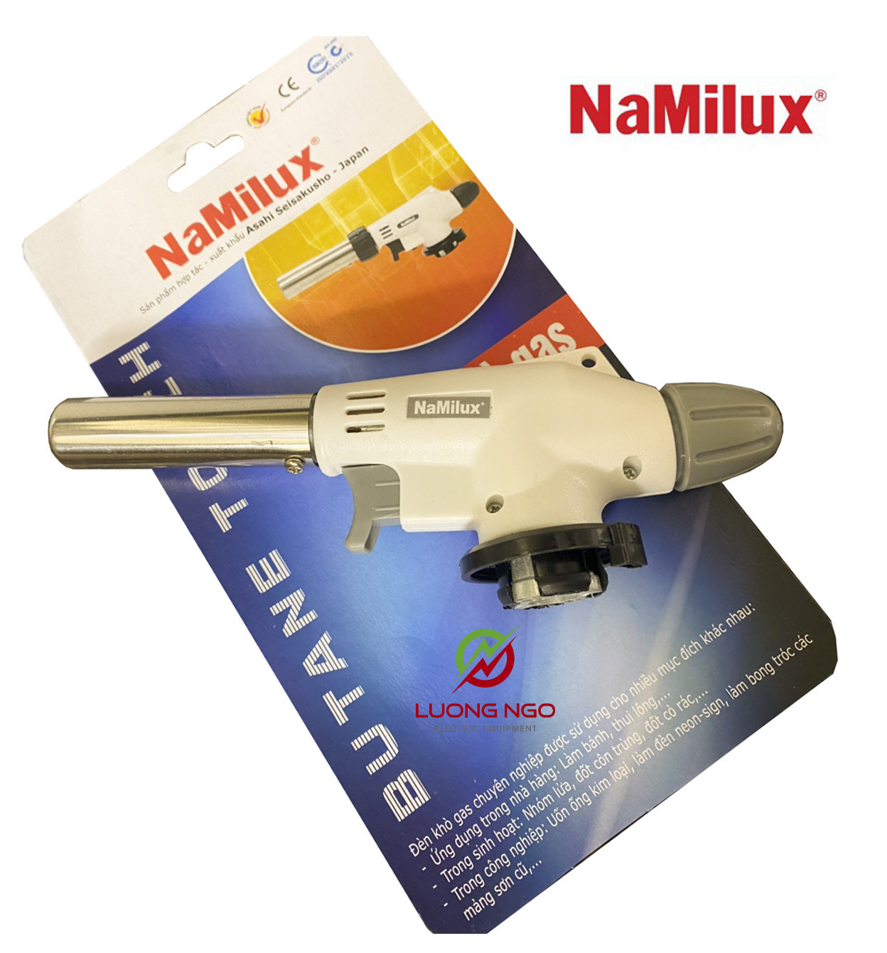 Khò ga mini đánh lửa tự động hãng NAMILUX - Khò ga công ty an toàn tuyệt đối