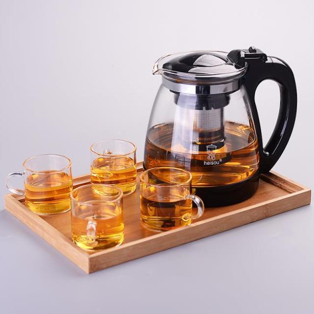 Bình lọc trà thủy tinh 700ml sang trọng - có lõi lọc trà inox - bình pha trà chế cafe tiện lợi 2in1