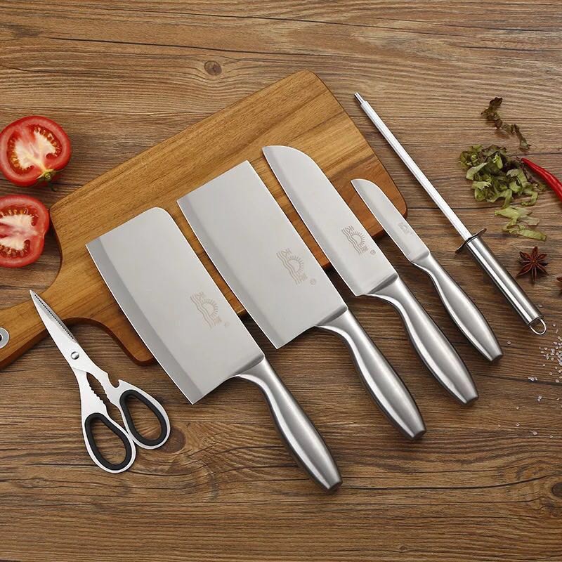 Bộ dao nhật 5 món inox cao cấp JG-20, Bộ Dao Làm Bếp Nhật Bản 5 Món Làm Từ Inox Bền Đẹp Cứng Chắc, Chống Gỉ Sét, Chống Ăn Mòn, An Toàn Sử Dụng, Bộ Dao