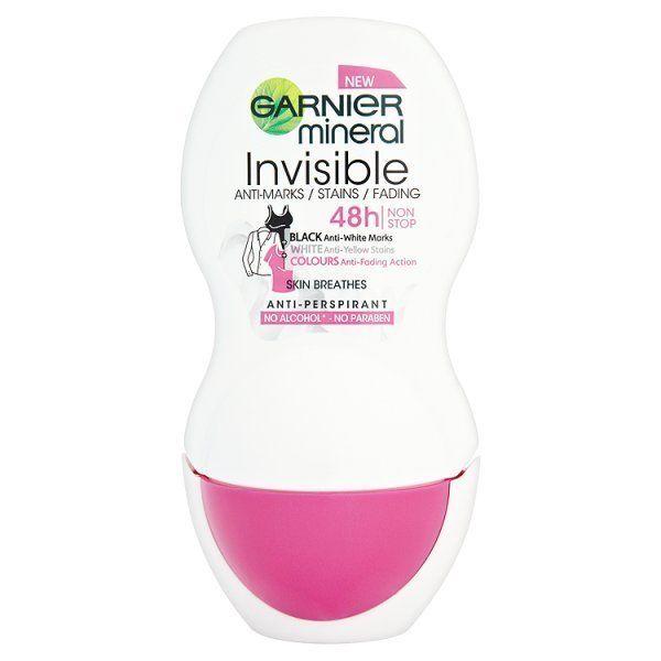 Lăn khử mùi chống ố áo garnier mineral invisible 48h, 50ml