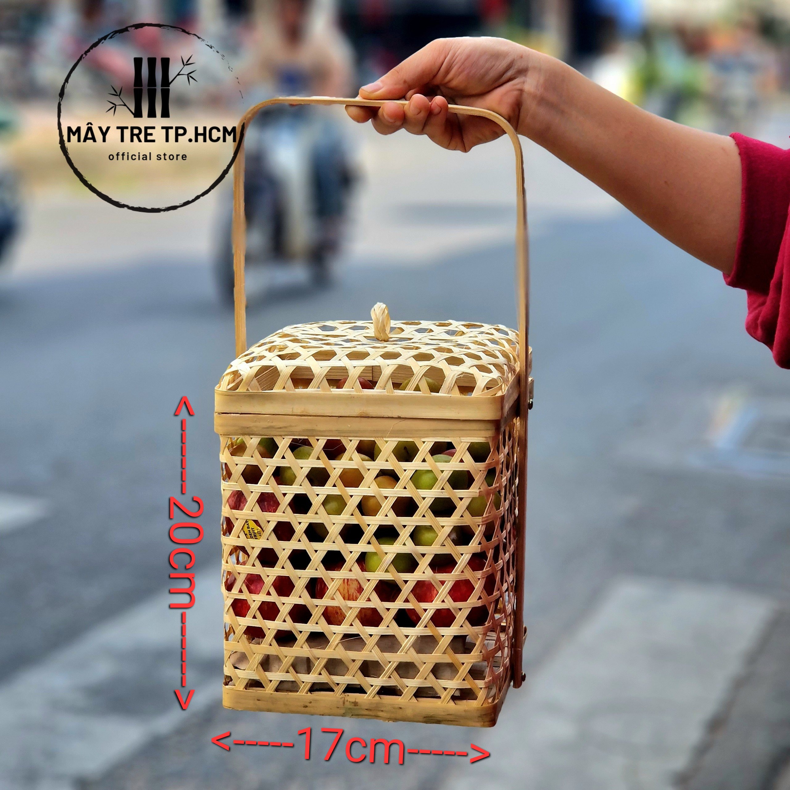 Giỏ mây tre đựng quà, trái cây, giỏ đựng quà tết