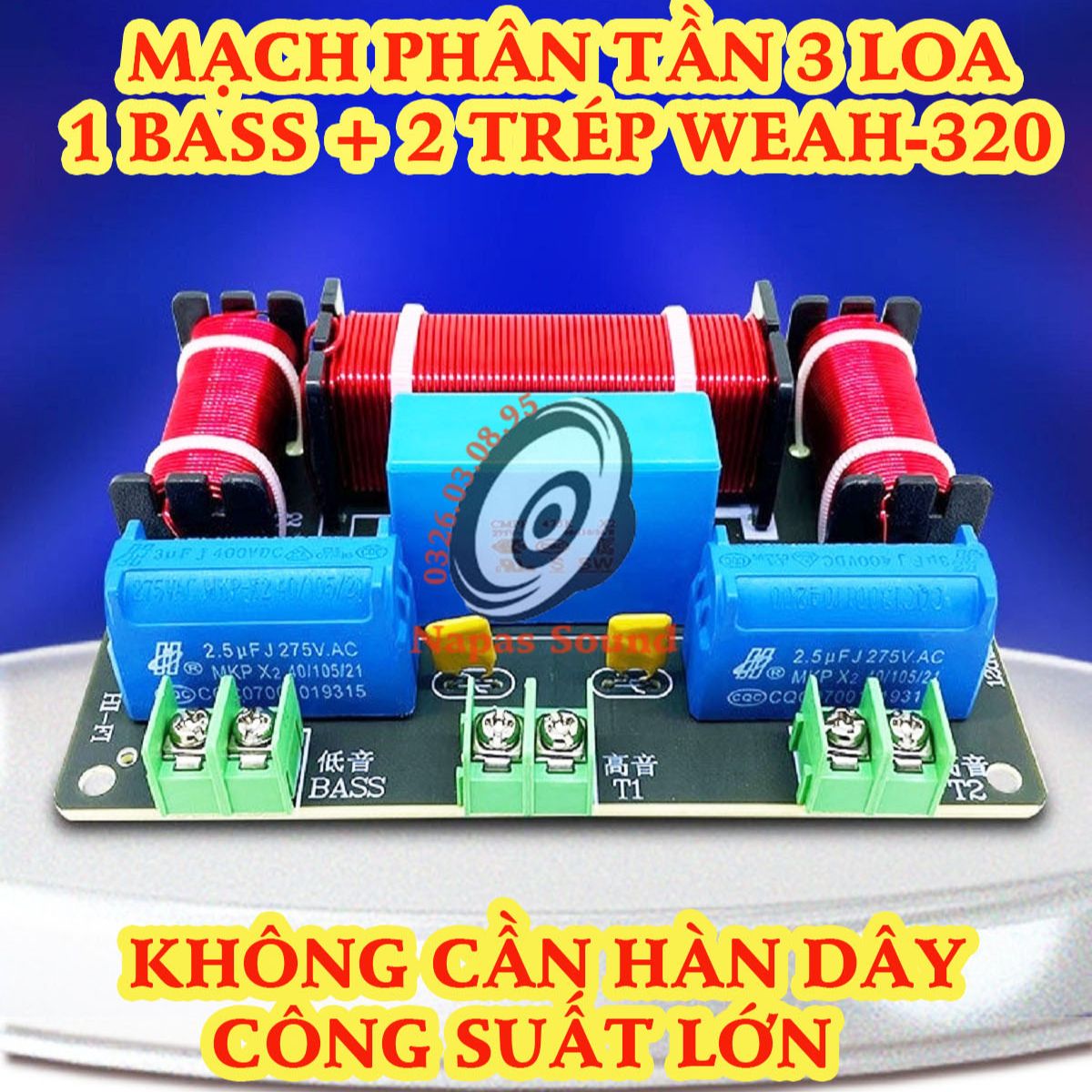 Phân tần 1 bass 2 trép công suất lớn weah320 - mạch phân tần 3 loa - phân tần bass 30 40