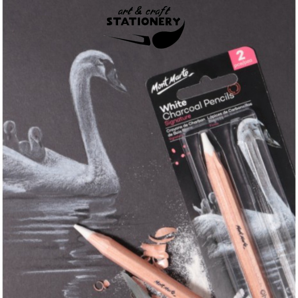 Chì trắng mont marte/ mont marte white charcoal pencils bộ 2 cây-mpn0097 - dụng cụ vẽ