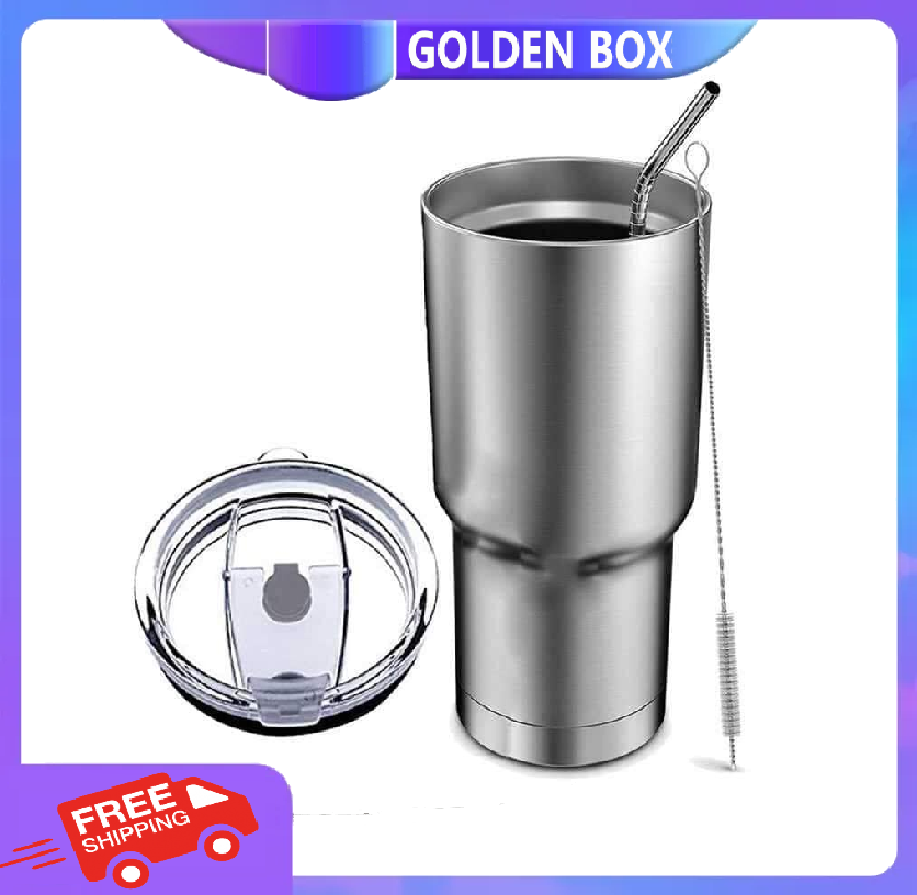 Ly giữ nhiệt 8 tiếng khổng lồ 900ml yeti thailand tặng kèm ống hút inox, túi xách, inox