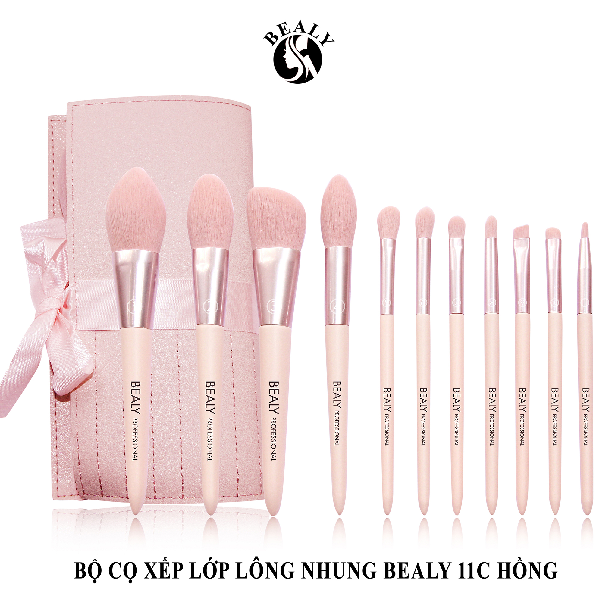 Bộ trang điểm cá nhân 11c hồng phấn bealy