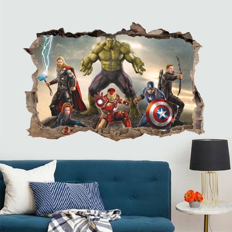 [HCM]Decal tranh dán tường Avengers - Biệt đội siêu anh hùng Marvel AmyShop (50 x 70 cm)