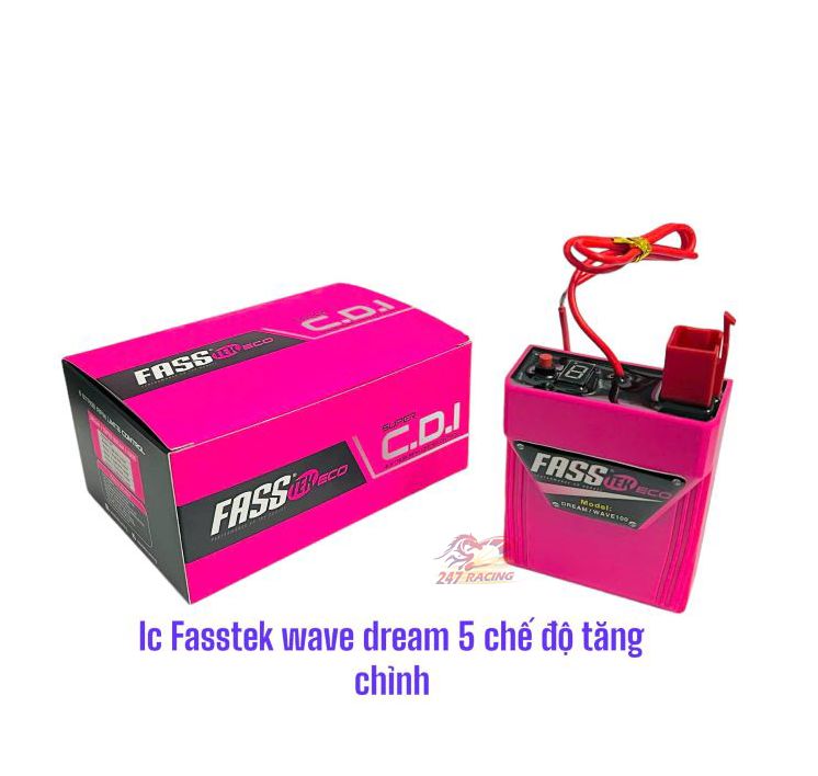 IC Fasstek tăng tốc gắn xe máy Dream Super Dream Wave chỉnh 5 map 2 chế độ lửa bình và lửa máy (IC 5 chấu)