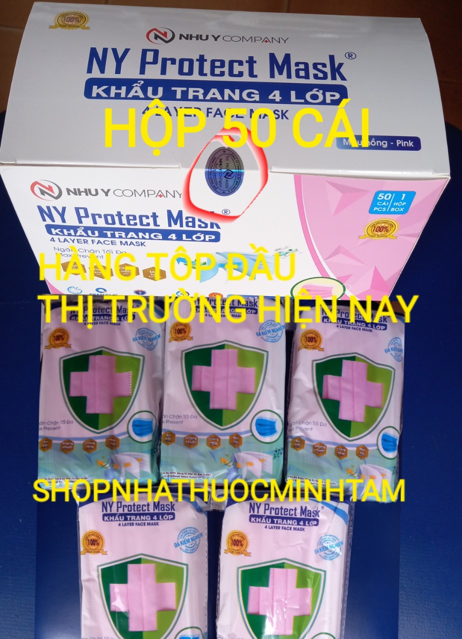 [HCM]khẩu trang y tế NHƯ Ý ( 1 HỘP 50 CÁI ) HỒNG