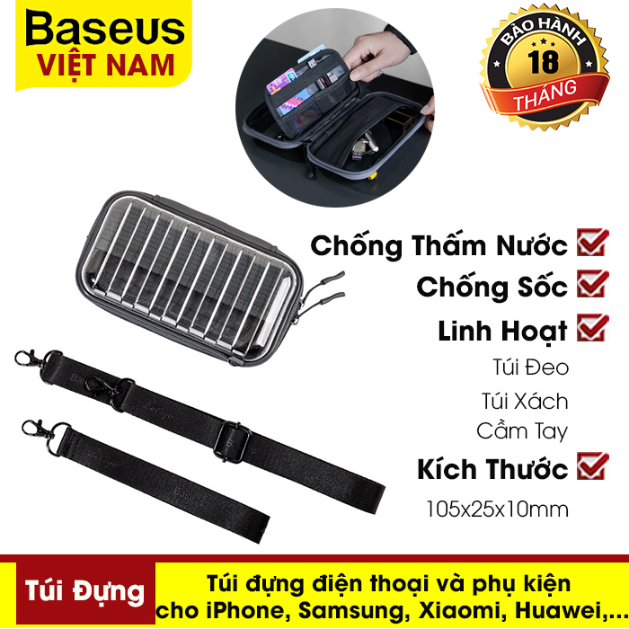 Túi đựng điện thoại và phụ kiện chống thấm nước, chịu lực cho Iphone 11 Pro XS Max XR X 8 7 Samsung Xiaomi Huawei P30 Pro - Thương Hiệu Baseus - Phân phối bởi Baseus Vietnam