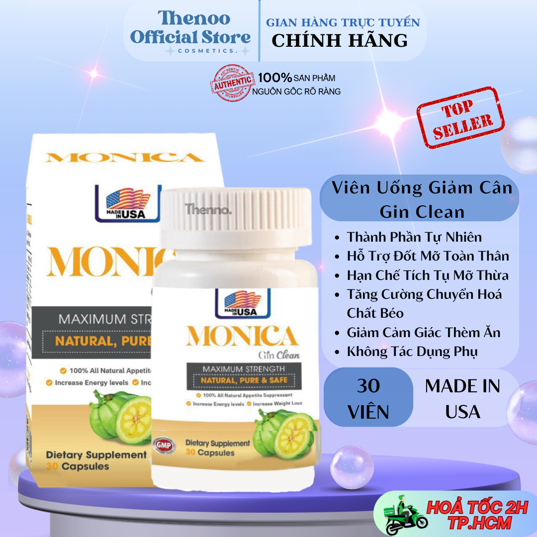  Viên Uống Giảm Cân Gin Clean Maximum Strength Siết Cơ Tan Mỡ Bụng Cấp Tốc 30 Viên Chính Hãng Mỹ 