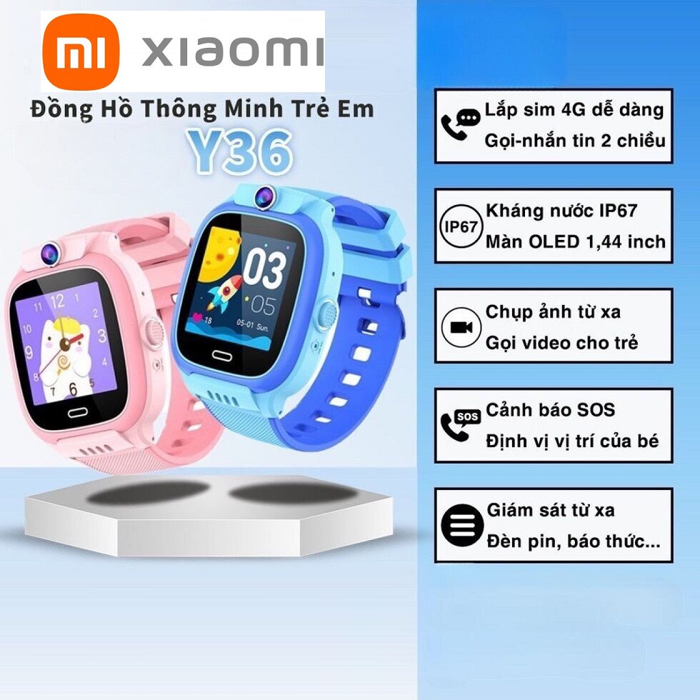 Xiaomi All Nighter Mua Sắm Thả Ga (Gọi VIDEO/4G) Đồng Hồ Thông Minh Trẻ Em Y36 Lắp Sim Nghe Gọi - Định Vị Cảnh Báo Nguy Hiểm, Chống Nước PX7 Có Tiếng Việt Đồng Hồ Cho Bé Trai Giá Tốt