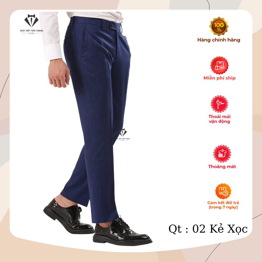 Quần Âu Nam Vải Cashmere Cao Cấp Vest Việt Tiến Thành