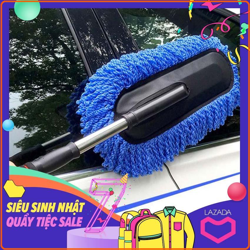 Chổi Lau Rửa Vệ Sinh Đa Năng Chuyên Dụng Cho Xe Hơi, Cây Lau Chùi Rửa Xe Oto Cán Dài - giá rẻ. Hot sale -50% chỉ hôm nay