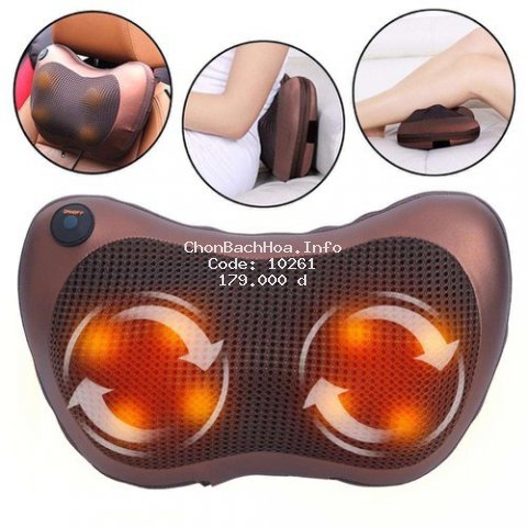 Gối,gối Masage Toàn Thân 8 bi Gối Masage Cổ,lưng , Gối Masage đổi chiều Tăng Cường Lưu Thông Máu - Bh Uy Tín 1 Đổi 1