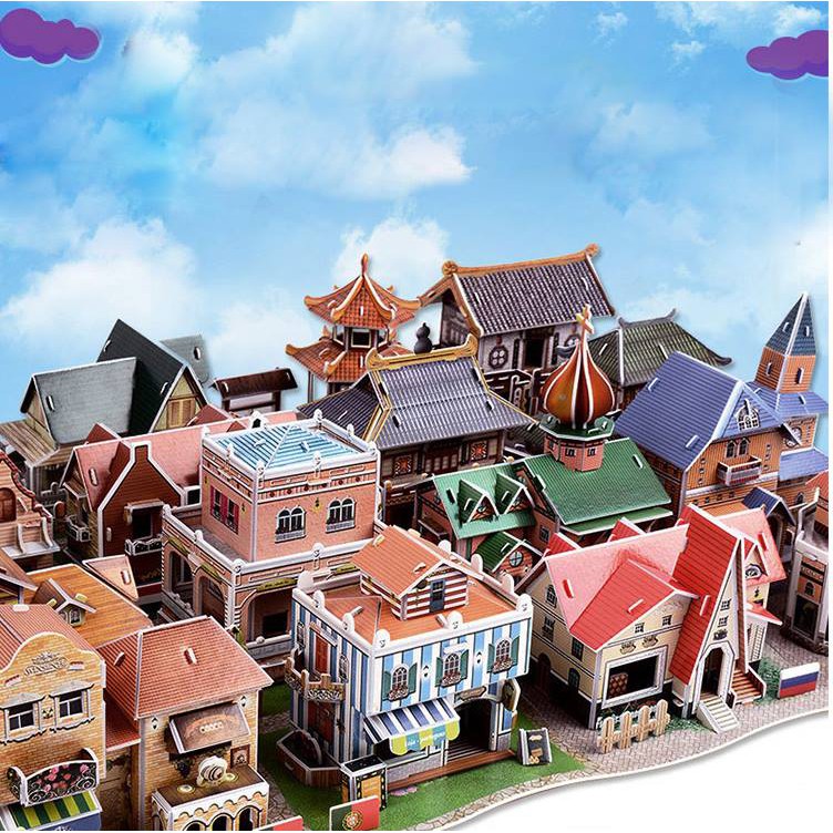 Mô hình nhà giấy 3d các nước