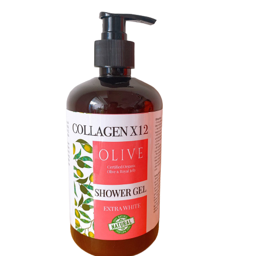 combo 2 chai sữa tắm truyền trắng collagen x12 trắng da gấp 12 lần loại thông thường chai 500ml - có check mã vạch