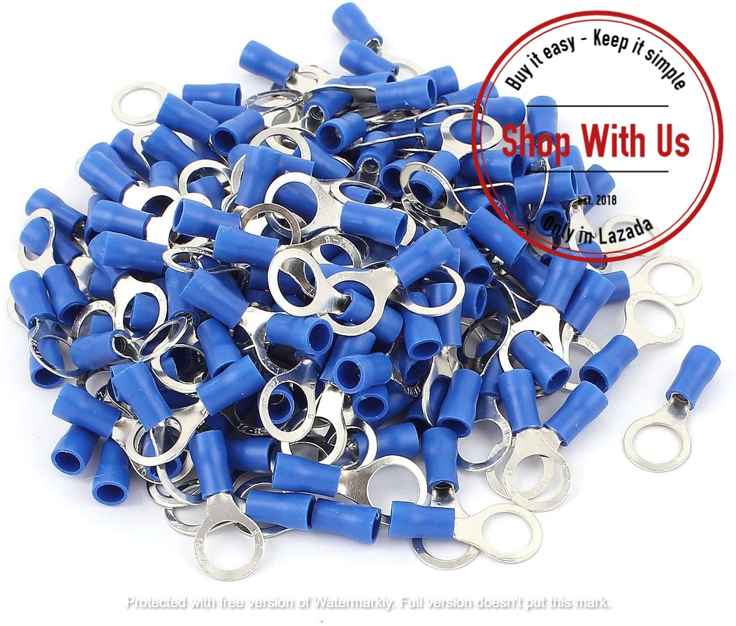 Đầu Cosse tròn 2.5 lỗ 8 (100 cái/gói/màu)  - Đầu Cốt Tròn cho Dây 2.5 lỗ bắt vít 8mm - Đầu cốt tròn