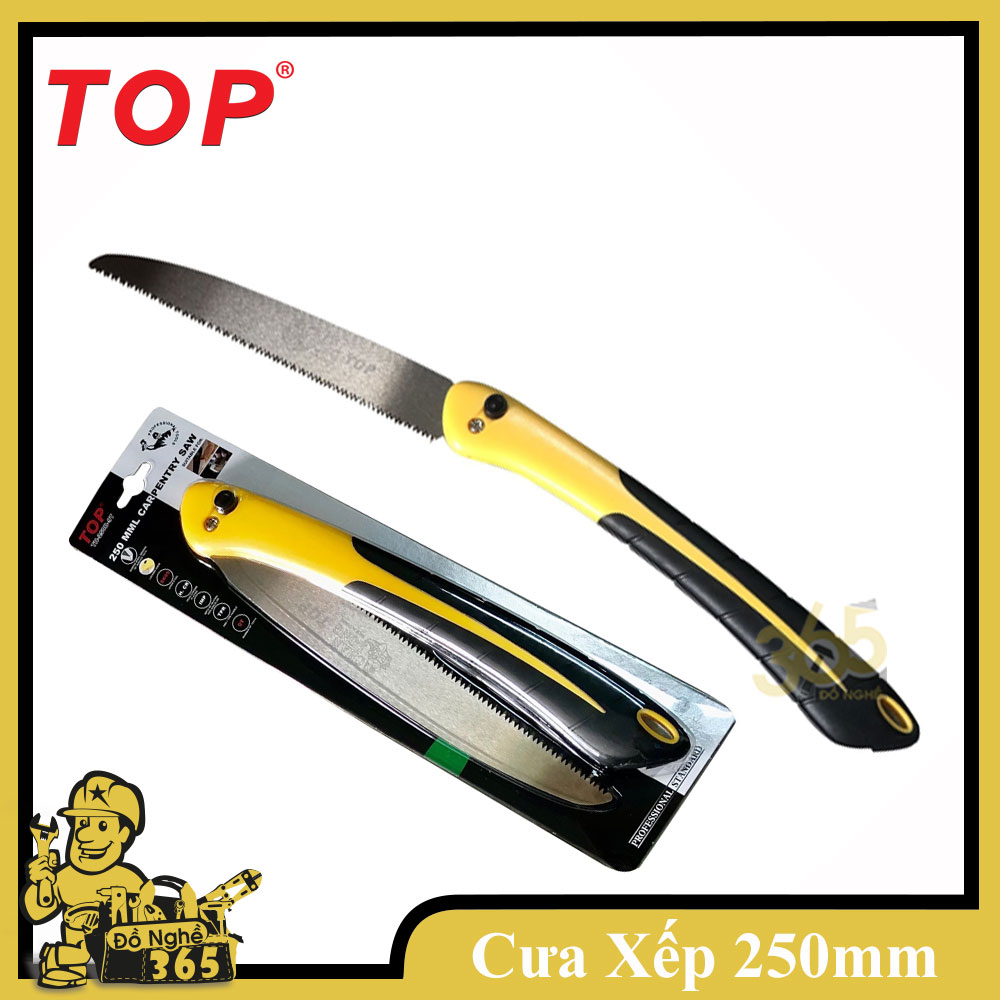 Cưa gỗ xếp gọn cầm tay 250MM Top , dùng cưa gỗ, cưa cây tươi, cưa cành, cưa các loại ván ép, cưa có độ sắc bén cao và được xếp gọn rất an toàn tiện dụng