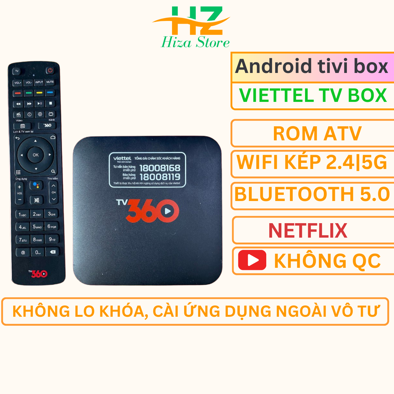 Android TV Box viettel 360 viettel tv phiên bản rom ATV - Thanh lý. sản phẩm đã qua sử dụng