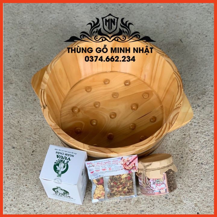Bồn gỗ ngâm tay, ngâm chân, làm nail, rửa mặt