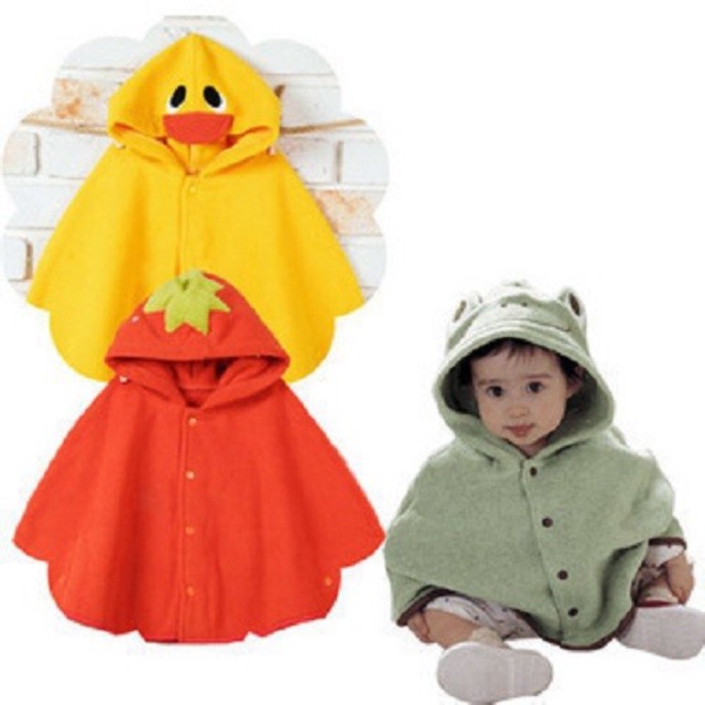 Áo khoác cho bé , áo choàng hình thú 1 lớp nỉ cho bé từ 6 - 13kg - áo choàng cánh dơi