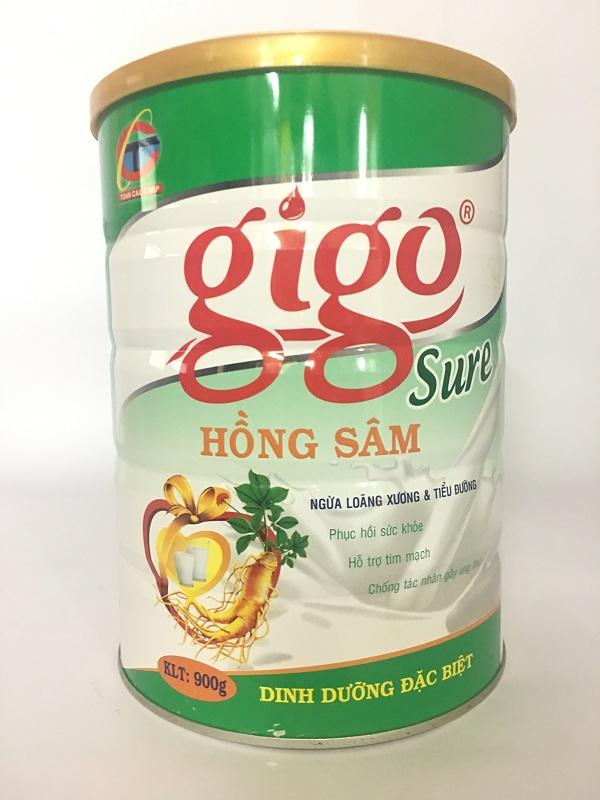 Sữa bột gigo sure hồng sâm sữa dành cho người tiểu đường 900gr