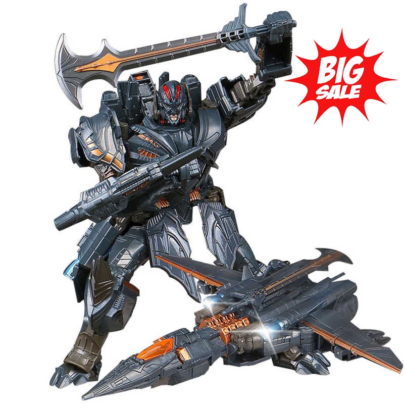 Robot người máy biến hình phi cơ Transformer mẫu Megatron 601-B phim The Last Knight 2017 lắp ráp thành robot hoặc máy bay Mô hình Transformer Megatron H6001-2 h60012 Black Mamba (BMB) Aoyi Mech robot h6001 2 , người máy biến hình Transformers