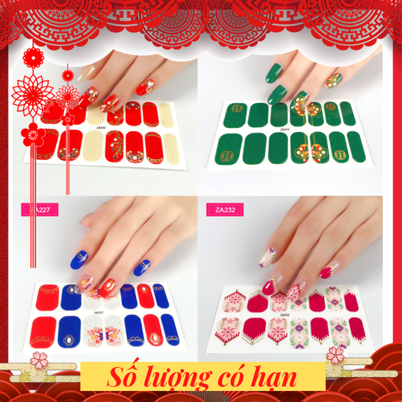 [Tết] Siêu Phẩm Miếng Dán Móng Tay Nail Sticker đón các dịp lễ hoặc tết số lượng có hạn