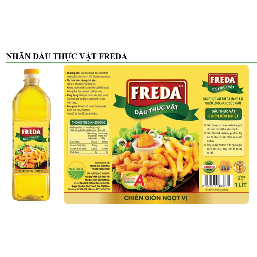 DẦU THỰC VẬT FREDA 1L