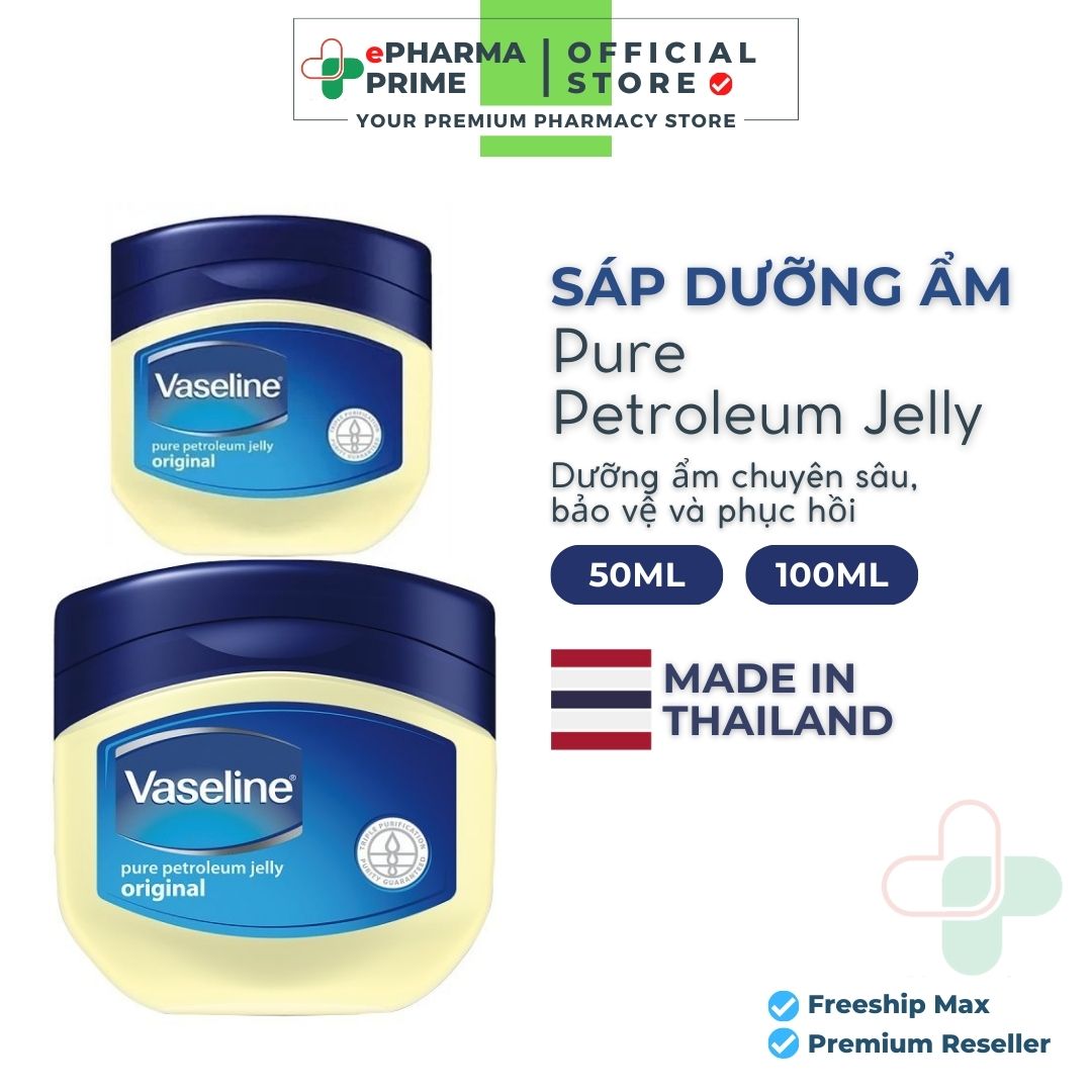 Sáp Dưỡng Ẩm Vaseline Pure Petroleum Jelly - Kem Chống Nẻ Vaseline Dưỡng Ẩm Đa Năng