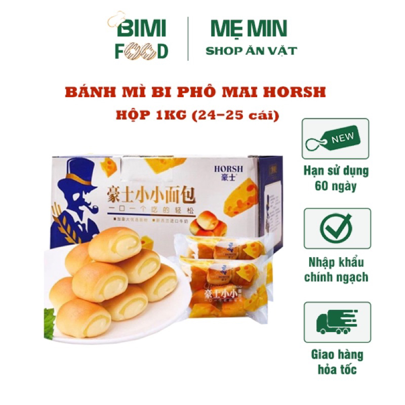 Box 1 kg bánh mì phô mai mini 6 viên horsh