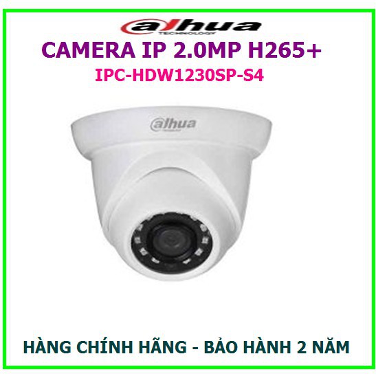 Camera ip dahua 2mp DH-IPC-HDW1230SP-S4  Chuẩn nén H265+
