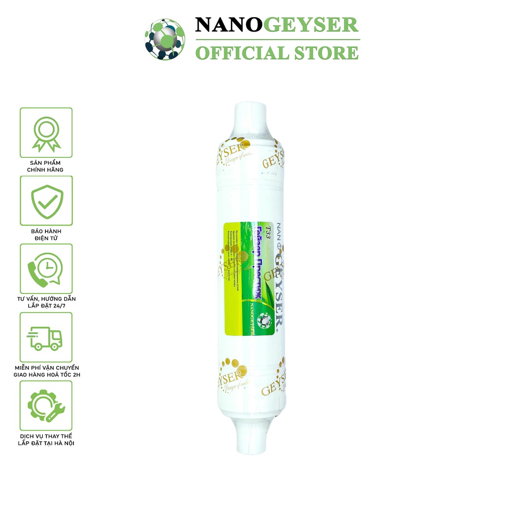 Lõi T33 Nano Geyser, Lõi lọc nước số 4 máy NANO, Dùng cho các dòng máy lọc nước NANO, Geyser Eco, Ecotar, TK...