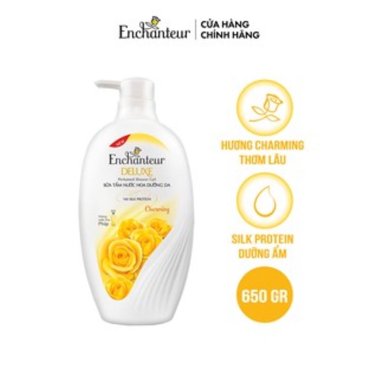 Sữa tắm nước hoa dưỡng da Enchanteur Charming 650gr