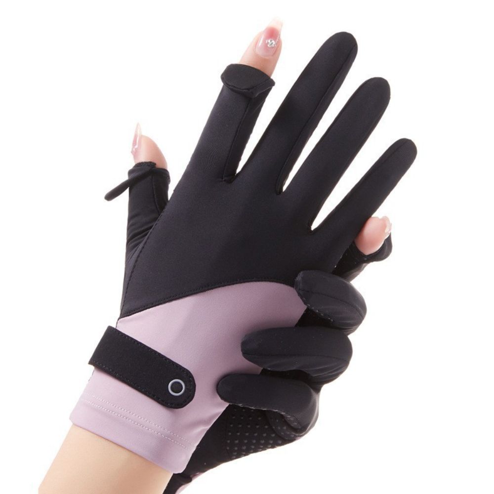 Găng Tay Chống Nắng UPF50+ Chống Tia UVA UVB Mỏng Nhẹ Thun Lạnh Thoáng Khí Chống Trượt Lái Xe Mở Đầu Ngón Tay Cảm Ứng - 9