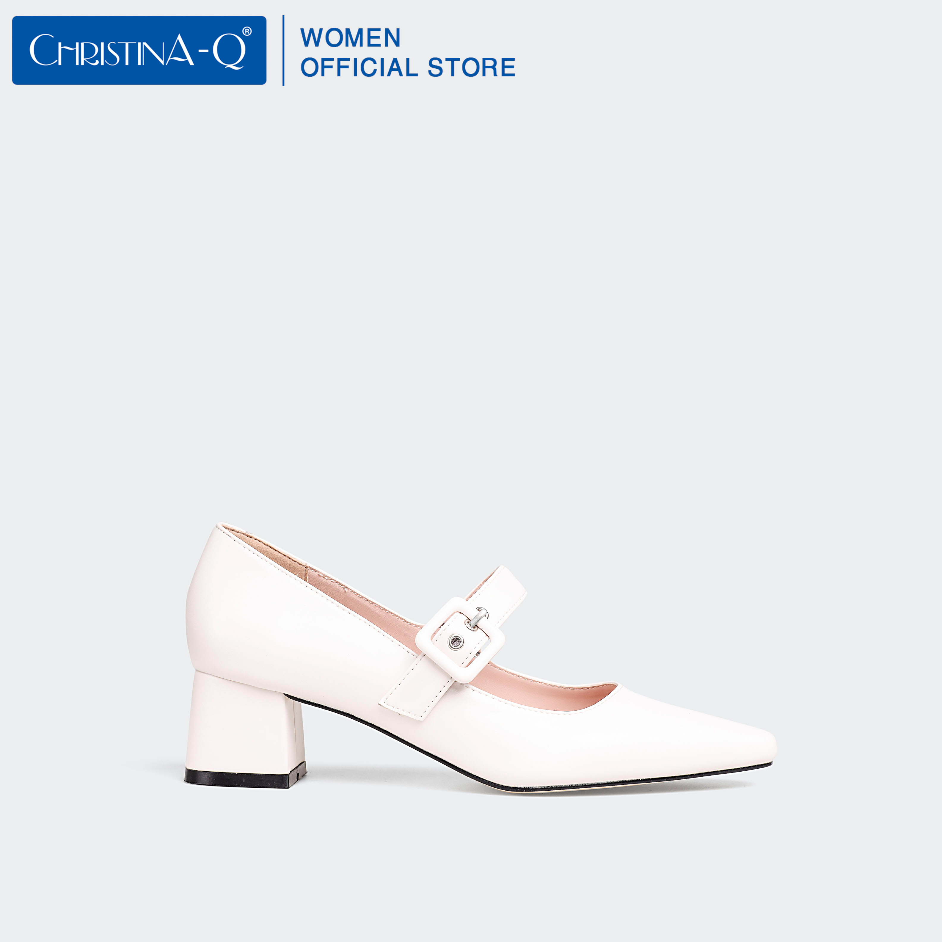 Giày nữ cao gót bít mũi vuông christina-q gbv075