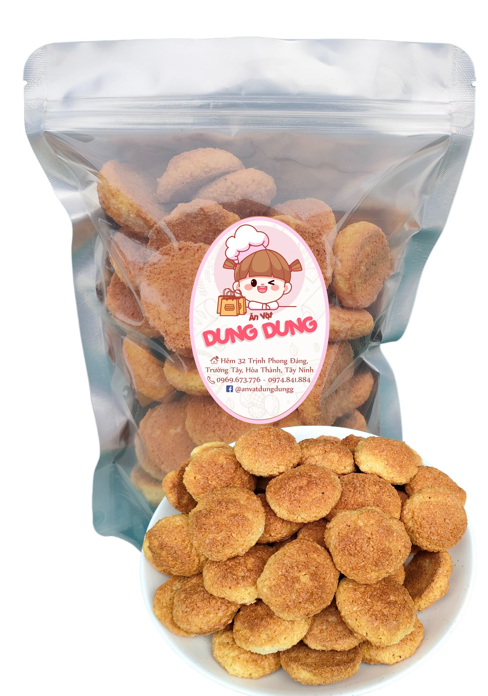 Bánh dừa sữa thơm ngon 500g - đồ ăn vặt thơm ngon