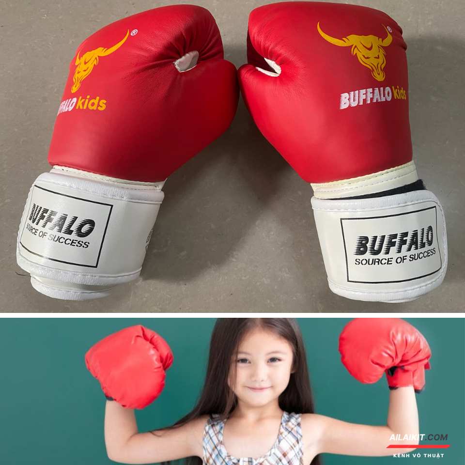 Cho bé trẻ em Buffalo/ Vstar kid Ailaikit Găng Vovinam Găng Võ Cổ Truyền