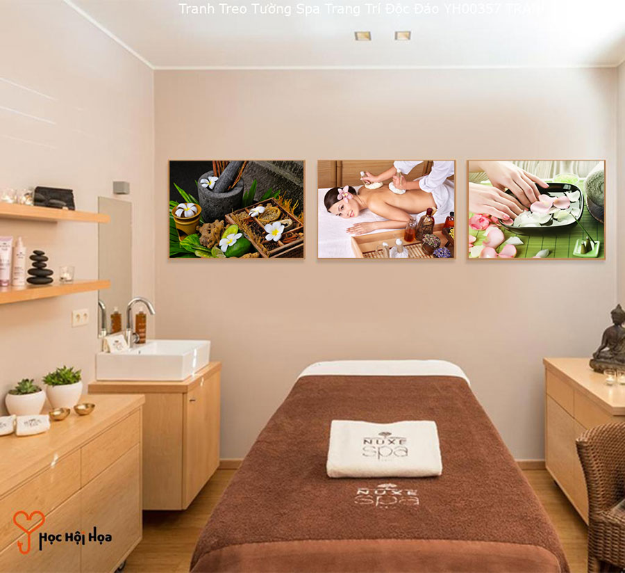 Tranh 3d dán tường spa - spa924 - có in theo yêu cầu -tranh trang trí spa