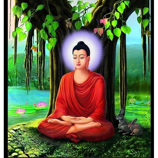 tranh thêu chữ thập 3D THÍCH CA MÂU NI PHẬT 51x55cm LV3033