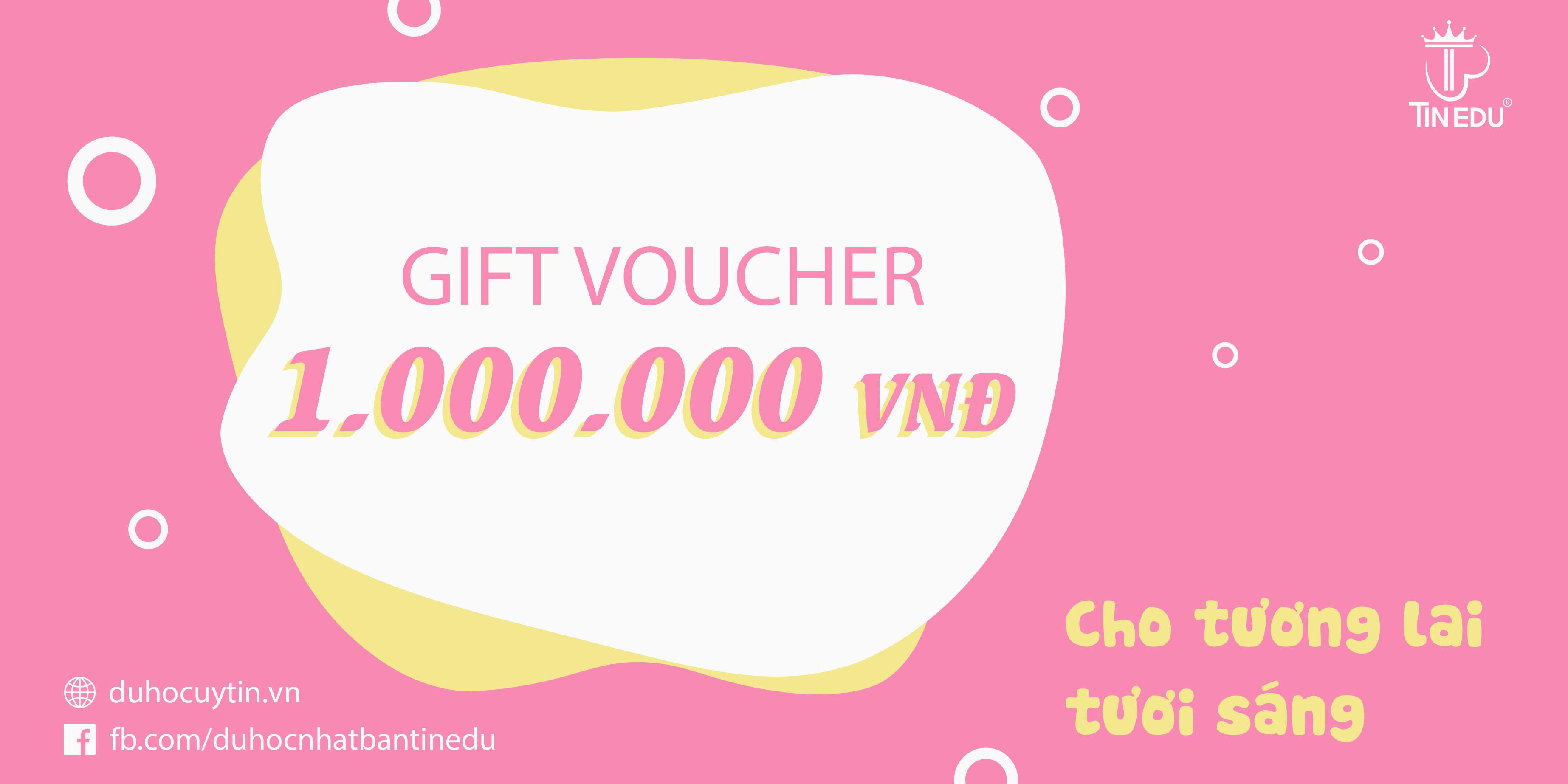 GIFT VOUCHER -TINEDU- HỌC BỔNG 1 TRIỆU DU HỌC NHẬT BẢN