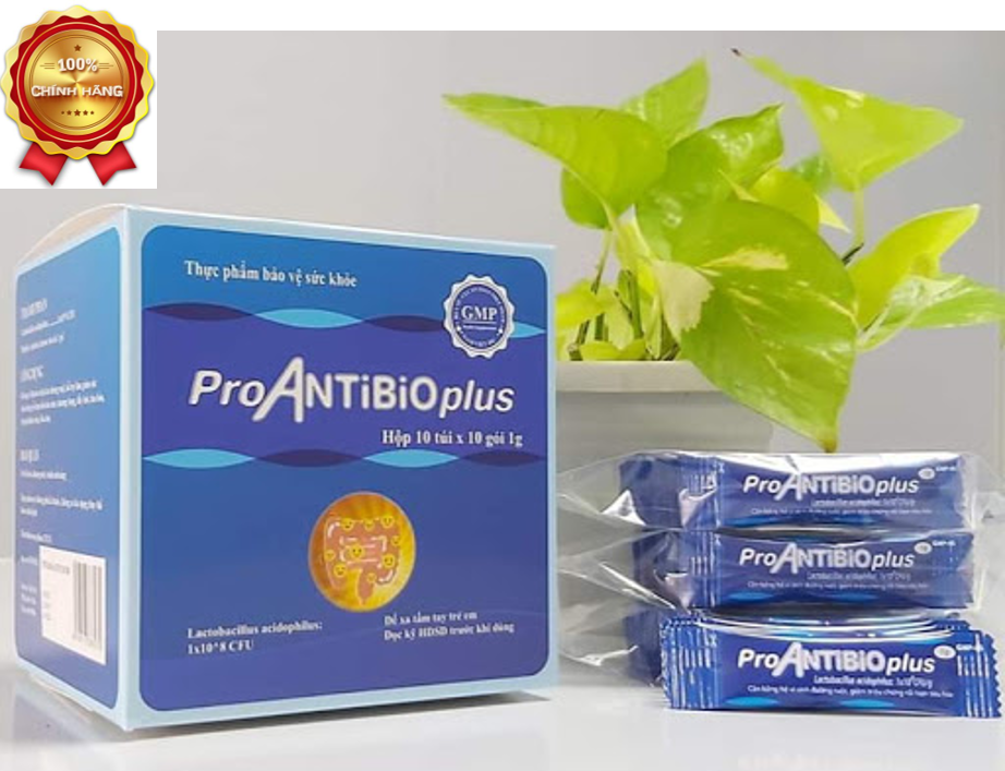 Bổ sung lợi khuẩn đường ruột, giảm đầy hơi trướng bụng, cải thiện rối loạn tiêu hóa, tăng cường hấp thu- Pro AntiBiO Plus - Hộp 100 túi