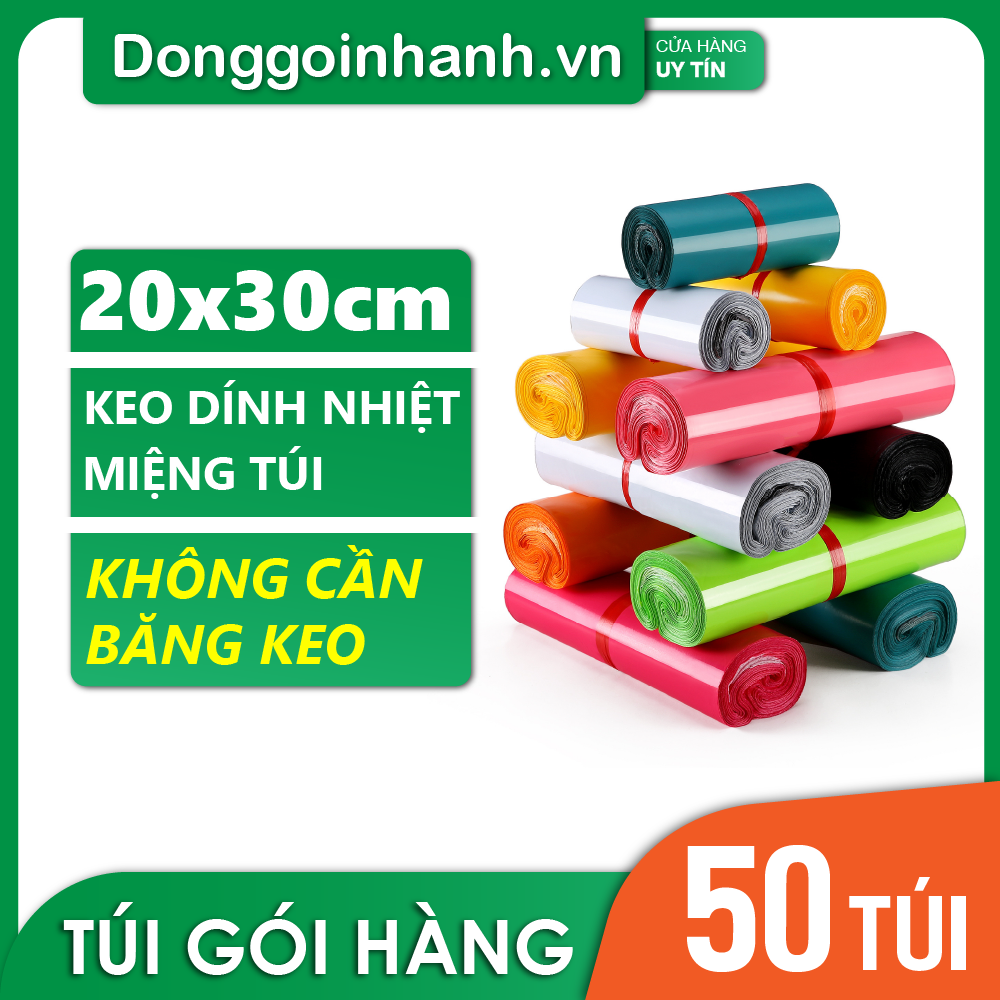 [HCM]50 Bịch Nilong DGN size []20x30cm[] - Chuyên Dụng Đóng Hàng COD Túi Gói Hàng Có Sẵn Keo Tự Dính