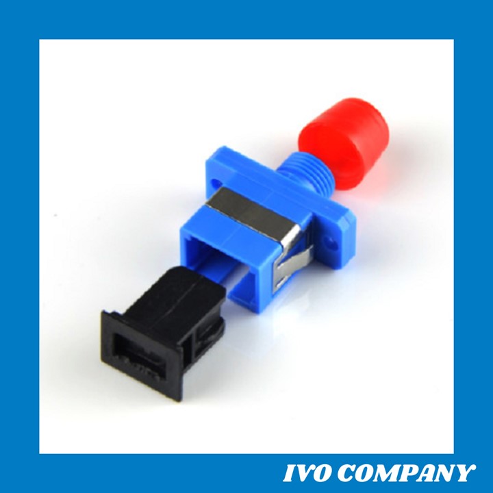Khớp nối đầu sợi quang coupler sc-fc nhựa màu xanh