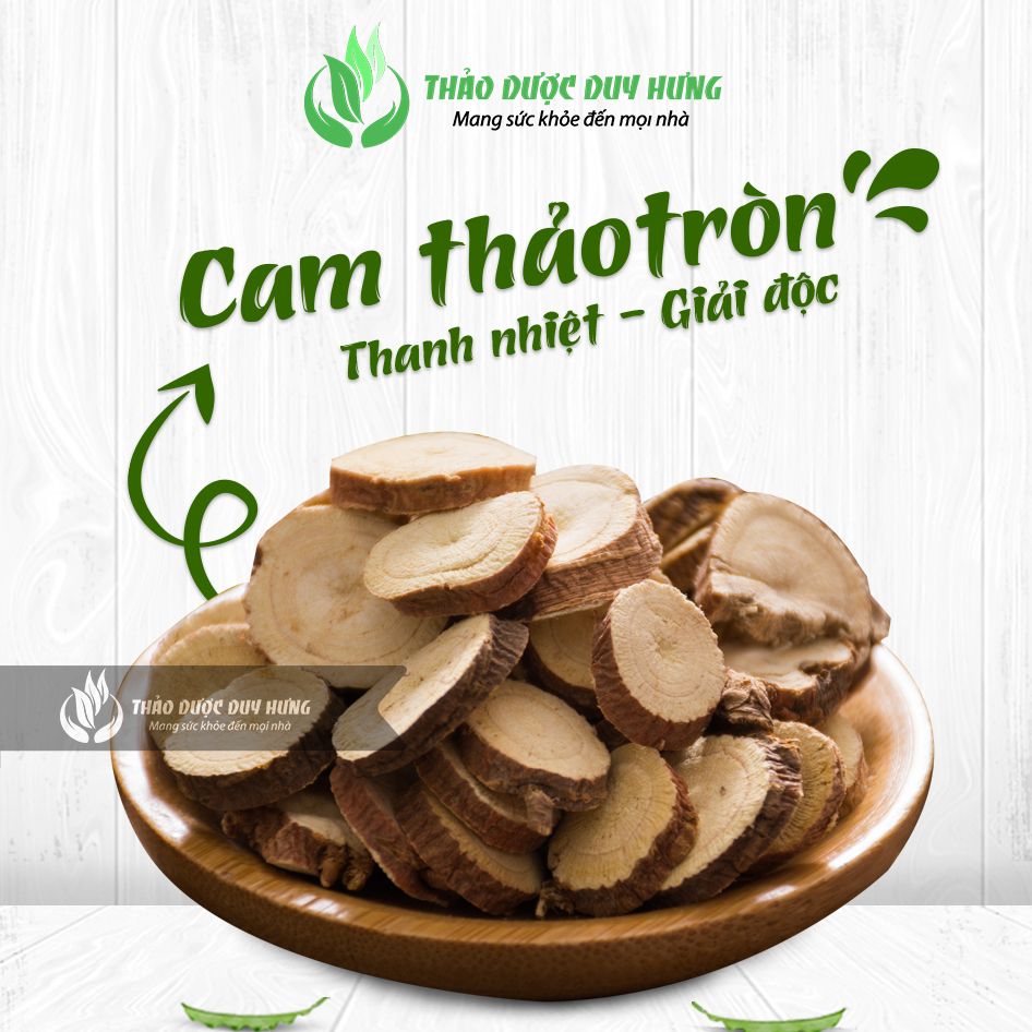 Cam thảo thái lát tròn - Bồi bổ cơ thể, giảm cholesterol, thanh lọc cơ thể - Thảo dược Duy Hưng