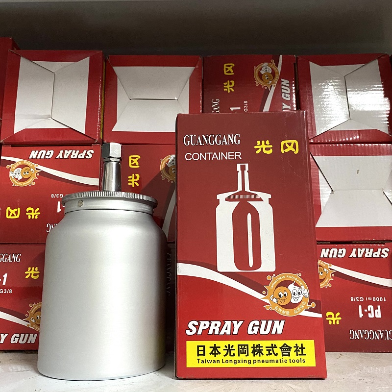 Cốc đựng sơn w77 ren 3/8 dung tích 1000ml - phù hợp cho những bép phun sơn bình dưới